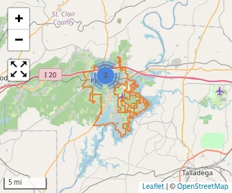 Area schools map